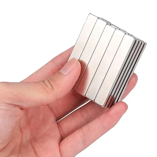 E BAVITE Strong Neodymium bar Magnets,Powerful Rare Earth Neodymium Magnets with Double-Sided Adhesive Perfect for Fridge, Garage, Kitchen, Craft, Office etc - 60 x 10 x 3 mm, Pack of 25