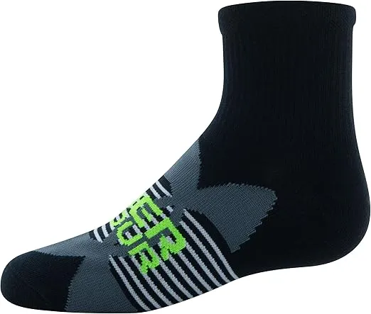 Under Armour Kids' Essential Lite Quarter Socks, 6-Pairs