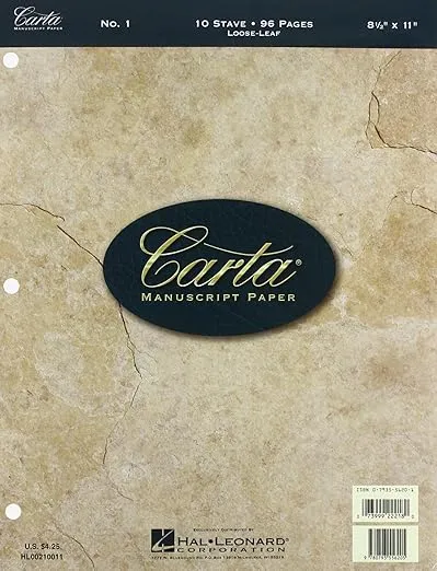 Carta Manuscript Paper No. 1 - Basic