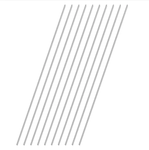 1.5mm x 300mm 304 Stainless Steel Round Rod, Metal Solid Shaft Rods Lathe Bar Stock for DIY Crafts Model Car Helicopter Airplane 10pcs