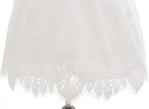 Meiqiduo Baby Girls Lace Dress Christening Baptism Gowns Outfit with Bonnet