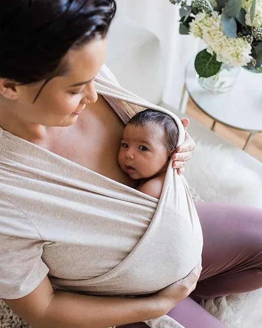 Kindred Bravely Organic Cotton Skin to Skin Wrap Top for Nursing | Adjustable Breastfeeding Shirt