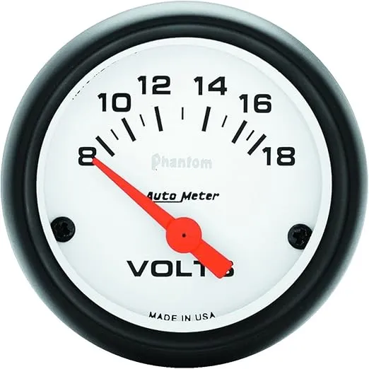 AUTO METER 5791 Phantom Electric Voltmeter Gauge , 2.3125 in.