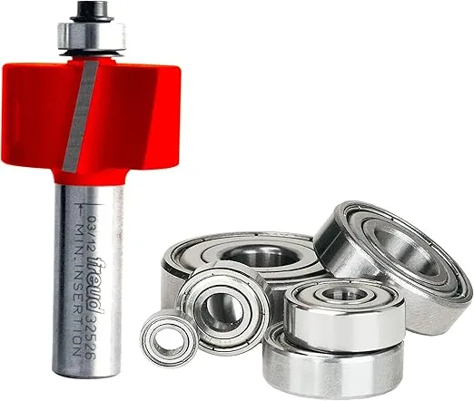 Freud 32-526: flush, 1/8",1/4",5/16",3/8",7/16",1/2" Depth Rabbeting Bit with Bearings