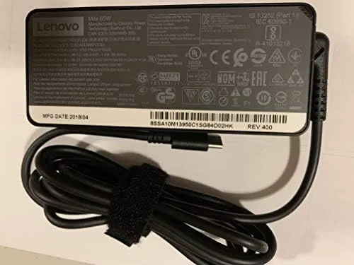 Lenovo P/N: GX20P92530 65W USB-Type C AC Adapter for Lenovo Yoga C930-13, Yoga 920-13, Yoga 730-13, IdeaPad 730s-13