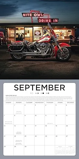 Harley-Davidson 12x12 2025: 16-Month Calendar--September 2024 through December 2025