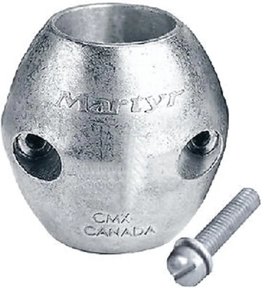 Martyr Anodes, Streamlined Shaft Anodes with Stainless Steel Slotted Head