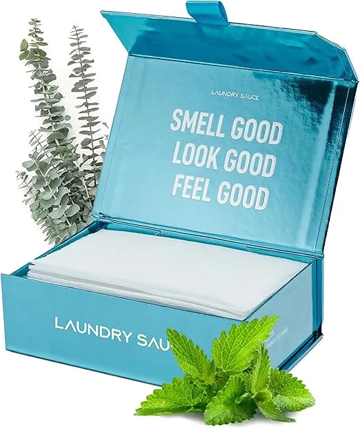 Laundry Sauce - Laundry Dryer Sheets (Indonesian Patchouli), Luxury Fragrance, Contains Essential Oils, Softens Fabric, Removes Static Cling, Eco-Friendly Packaging, Travel Friendly, 69 Count