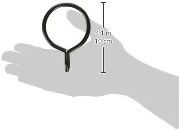 Rod Desyne 2-1/4 inch Curtain Eyelet Rings, Black