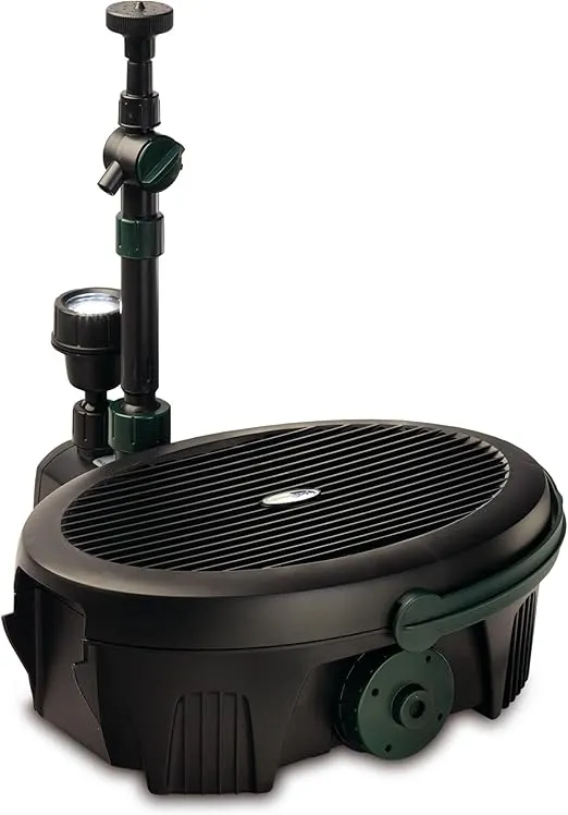 Pennington Aquagarden, Inpond 5 in 1 Pond & Water Pump, Filter, UV Clarifier, LED Spotlight and Fountain, All in One solution for a Clean, Clear, and Beautiful pond, for Ponds up to 300 Gallons