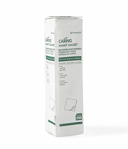 Medline Non-Sterile, Non-Woven Gauze Sponges, 4-Ply, 2" x 2", Ideal for Wound Dressing, Pack of 8000