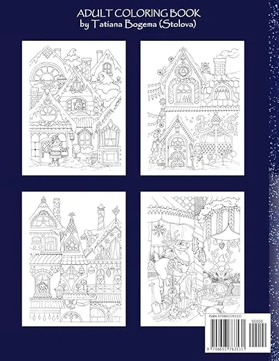 Nice Little Town - Christmas, Santa's Village: Adult Coloring Book (Stress Relieving Coloring Pages, Coloring Book for Relaxation)
