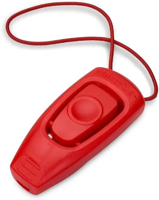Company of Animals Whizzclick, Clicker and Whistle Combined, Recall and Reward Training, Wrist Strap, For all Dogs Including Sensitive Dogs and Puppies