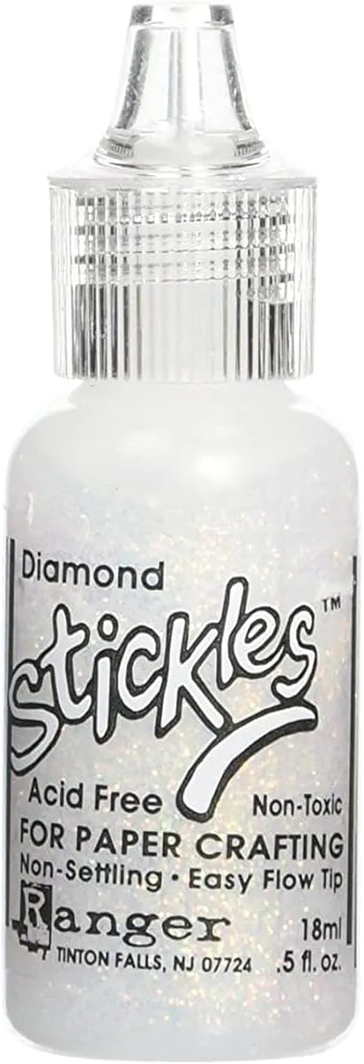 RANGER Stickles Glitter Glue .5oz, Diamond, 1 Count (Pack of 1)