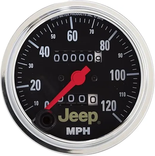 Auto Meter 880245 Mechanical Speedometer for Jeep 3.375 in.