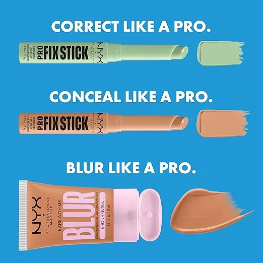 NYX PROFESSIONAL MAKEUP Pro Fix Stick Correcting Concealer, Buildable Medium Coverage Concealer Stick - Green