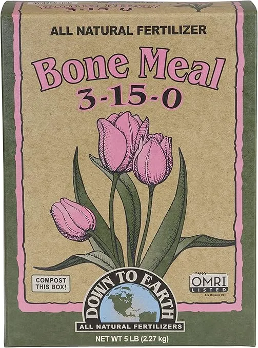 Down to Earth Organic Bone Meal Fertilizer 3-15-0, 5 lb