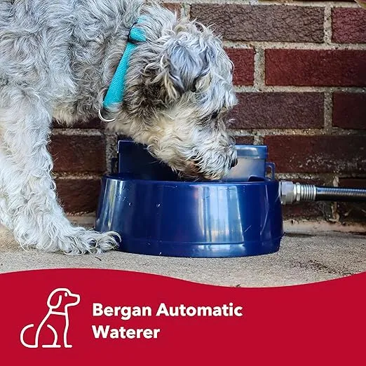 Coastal Pet Bergan Auto-Wata - Outdoor Dog & Cat Water Dispenser - Automatic Water Bowl for Pets - Made from Durable, BPA-Free Plastic - Self-Watering Cat & Dog Bowl - Navy, 48 Ounces