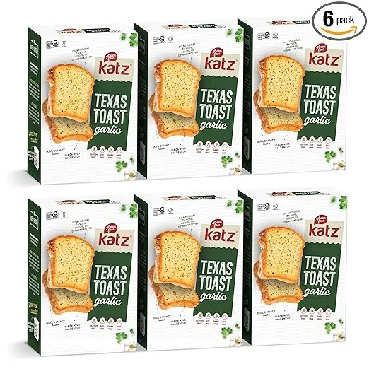 Katz Gluten Free Texas Toast, Dairy Free, Nut Free, Soy Free, Gluten Free Kosher. 7.8 Ounce Each (Pack Of 6)
