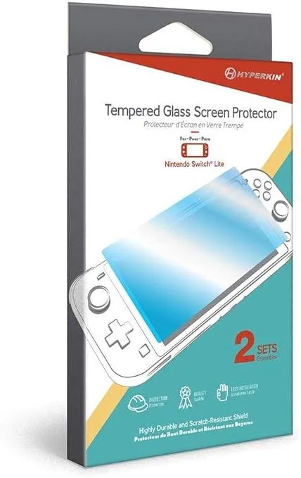 Hyperkin Tempered Glass Screen Protector for Nintendo Switch Lite (2-Sets)