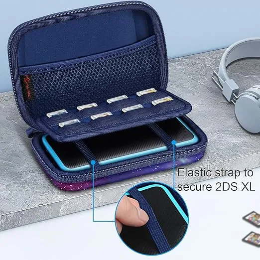 Fintie Carrying Case for Nintendo 2DS XL/New 3DS XL LL, Protective Hard Shell Portable Travel Cover Pouch for New 3DS XL LL/New 2DS XL Console with Slots for Games & Inner Pocket (Galaxy)