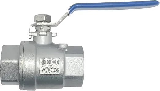 DAN SPEED 3/4" NPT Female 316 Stainless Steel Full Port Ball Valve Vinyl Handle WOG1000