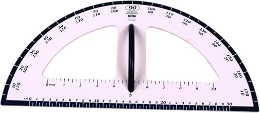 LEARNING ADVANTAGE Magnetic Dry Erase Protractor - 24” - Jumbo Classroom Tool - Demonstrate Measurements on Whiteboards and Chalkboards