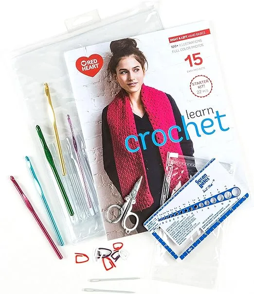 Red Heart, How to Crochet Kit, My Crochet Teacher, Learn to Set