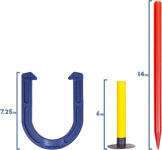 Crown Sporting Goods Deluxe Indoor and Outdoor Horseshoe Game Set