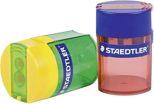 Staedtler 2-Hole Manual Pencil Sharpener, Assorted