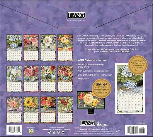 LANG Gallery Florals 2025 Wall Calendar (25991002020)