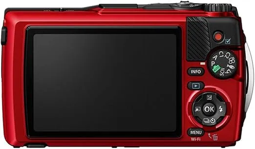Olympus OM System Tough TG-7 Digital Camera (Red) + 64GB Memory Card + Case ZeeTech Accessory Bundle (Advanced Kit)
