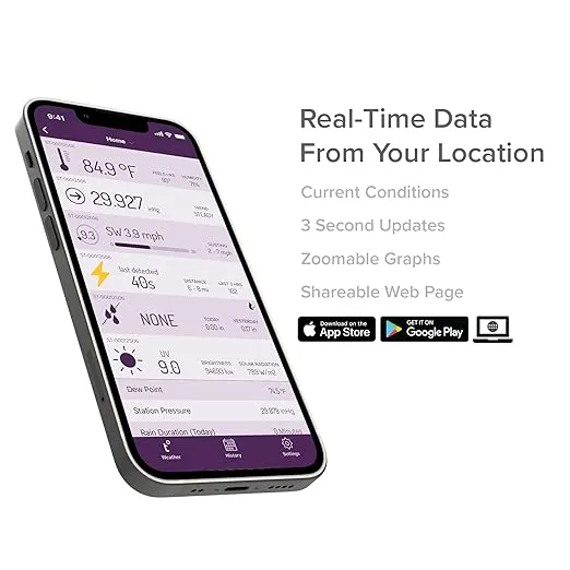 Tempest Weather System with Built-in Wind Meter, Rain Gauge, and Accurate Weather Forecasts, Wireless, App and Alexa Enabled