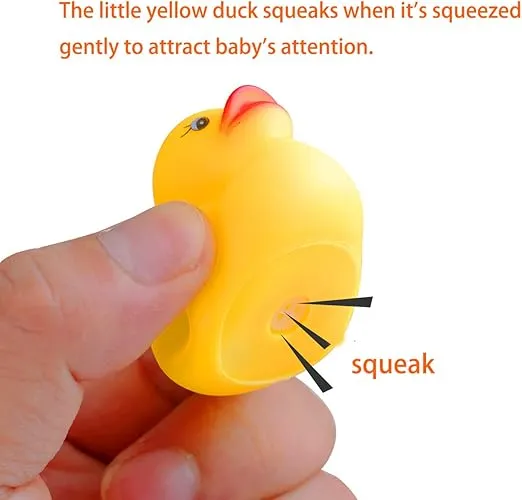 Rubber Duck Bath Toys 50PCS Mini Ducks Bulk for Kids Baby Shower Decorations Birthday Party Favors Gift Classroom Summer Beach Pool Activity Carnival Game