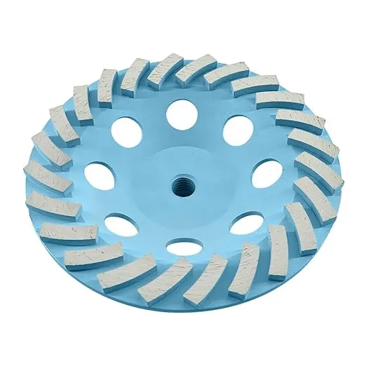 7" Diamond Grinding Wheels for Concrete or Masonry, 24 Turbo Segments, 30/40 Grit, Medium Bond, 5/8"-11 Arbor