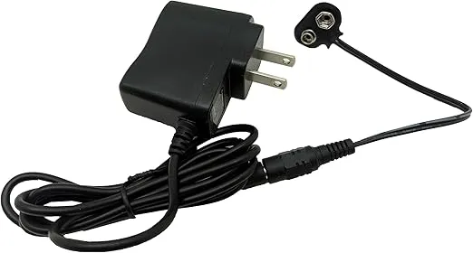 9v Battery Eliminator (9v DC Adapter & Battery Eliminator) - Replace Your 9-Volt Batteries with Wall Power Supply