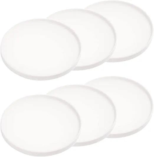 Yamazaki Home Coasters (Set of 6), Silicone, Round, Dishwasher Safe, No Assembly Req.