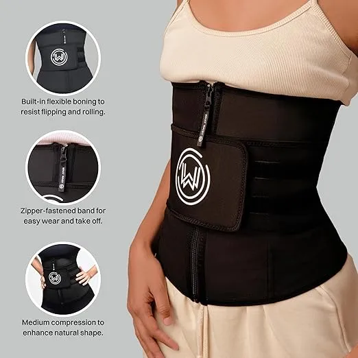 What Waist Define Band Sweat Trainer - Exclusive Colors & Styles - Slimming & Shaping for Lower Belly Fat, Walking & Workouts