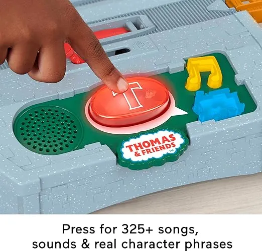 ​Thomas & Friends Motorized Toy Train Set, Talking Cranky Delivery with Track, Sounds & Phrases for Pretend Play Preschool Kids Ages 3+ Years
