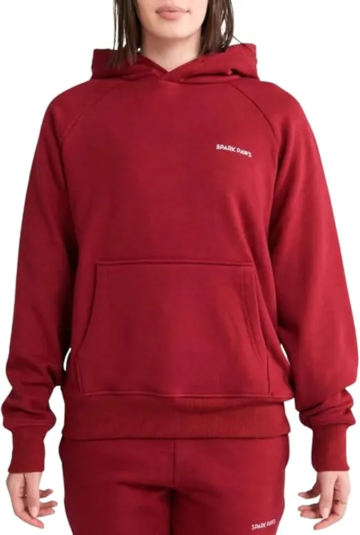 Spark Paws Human Hoodie - Premium Quality, Buttery Soft, Superior Comfort and Fit, Calming Fleece Interior, Suitable for All Styles - Burgundy - 2XL