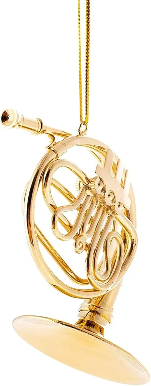 Broadway Gifts Brass French Horn Christmas Ornament