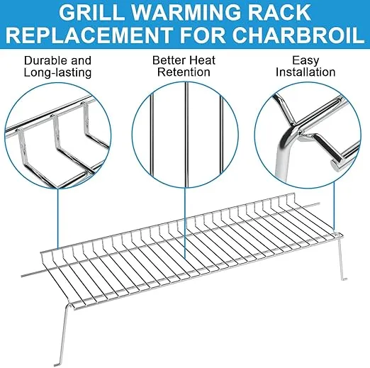 G470-0001-W1 Warming Rack Grill Parts for Charbroil Performance 4 Burner 463342119 463332718 463342119 463376117 463376217 463335517, Swing Away Grid for Charbroil Grill Replacement Parts