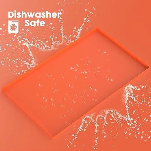 Silicone Griddle Mat for 28 Inch Blackstone Griddle, Heavy Duty Griddle Cover for Keep Surface Clean, All Season Protective Cover for Blackstone Grill (Orange)