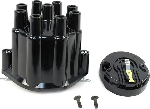 Pertronix D600700 Black Cap and Rotor for Flame-Thrower Billet Distributor 8 Cylinder Engine