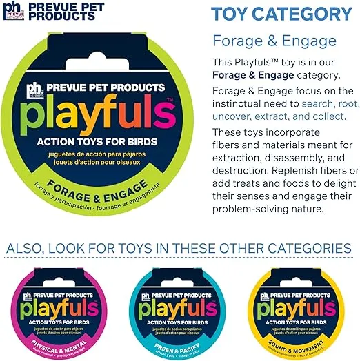 Prevue Pet Products Sink 'n Seek - Playfuls Forage & Engage Bird Toy 60250