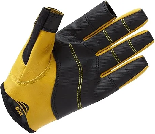 Gill Pro Sailing Gloves - Long Fingers with Exposed Finger and Thumb for Sailing, Paddle & Board Sports, Kayaking or Windsurfing