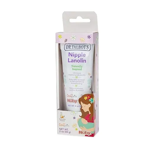 Dr. Talbot's Naturally Inspired Nipple Lanolin to Moisturize, Soothe & Protect, Ultra Pure Medical Grade, Baby Safe
