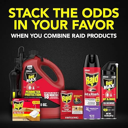 Raid Ant & Roach Killer, Indoor Insecticide, Residual Killing Power, Lavender Scent, 17.5 oz