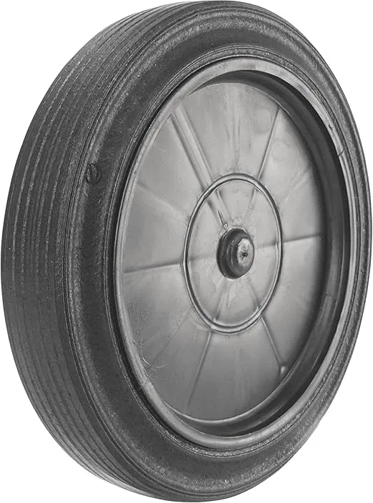 Roll-Tech SL10-78 Snap-Lock Trash Can Replacement Wheel, 10in Wheel-7/8in Bore Fits 7/8in Axle, Black