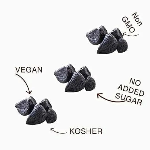 Multiclove Black garlic 425 grams (15 OZ) Whole Bulbs, Ready to eat by Aaswad Impex